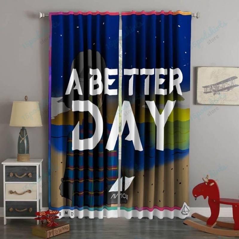 3D Printed Avicii A Better Day Style Custom Living Room Curtains