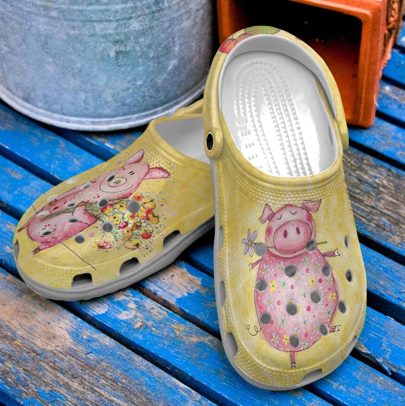 Pig Personalized Clog, Custom Name, Text, Color, Number Fashion Style For Women, Men, Kid, Print 3D Cute Pigs