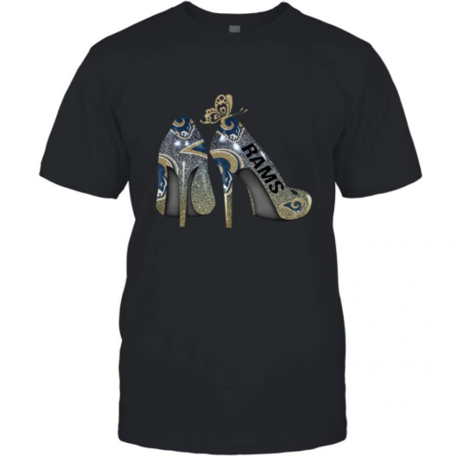 Butterfly High Heels Los Angeles Rams T-Shirt