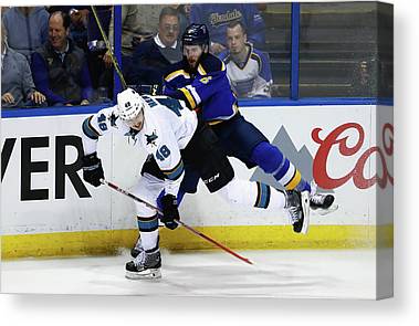 1 San Jose Sharks V St Louis Blues Game Jamie Squire Canvas Print