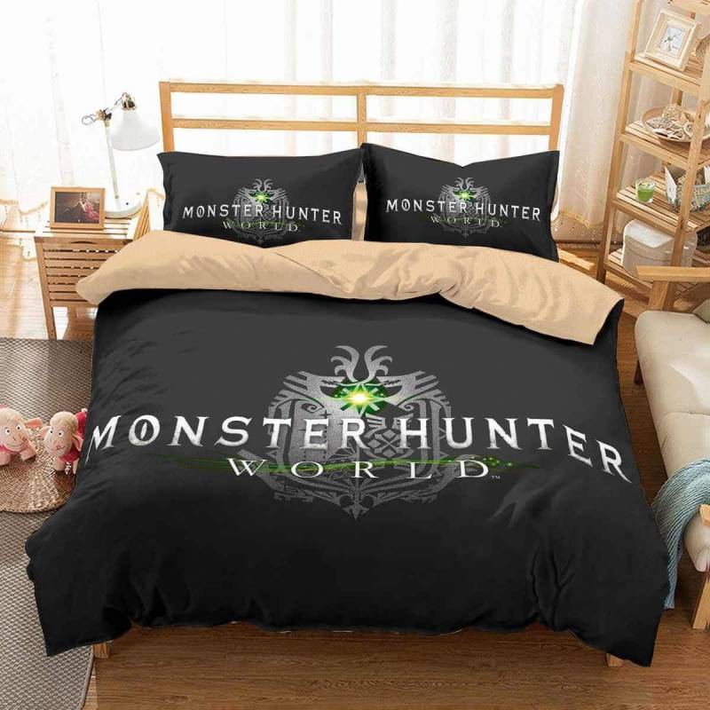 3D Customize Monster Hunter World Bedding Set Duvet Cover Set Bedroom Set Bedlinen 2