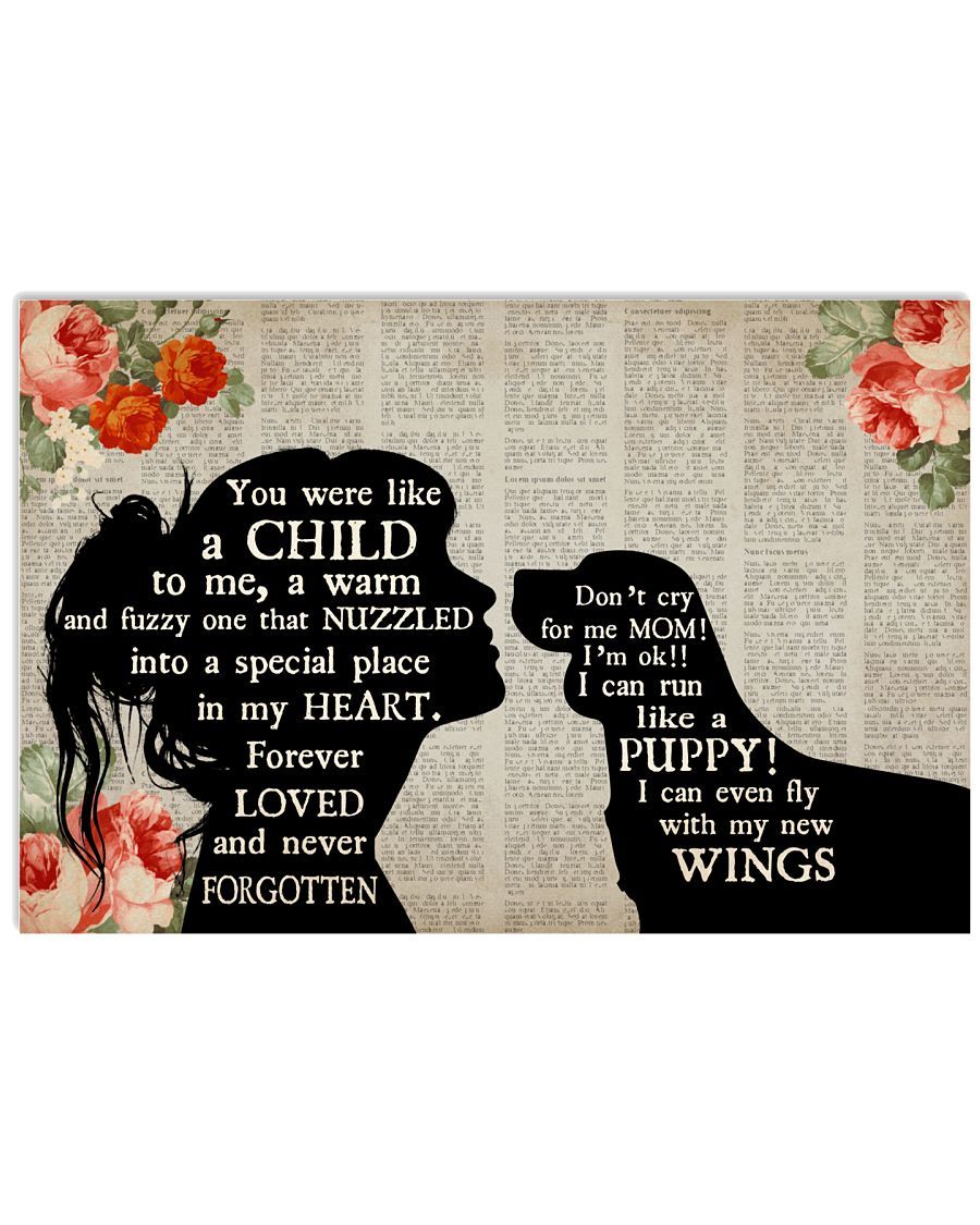 Dachshund Puppy Wings Poster Print Wall Art Canvas Wall Decor