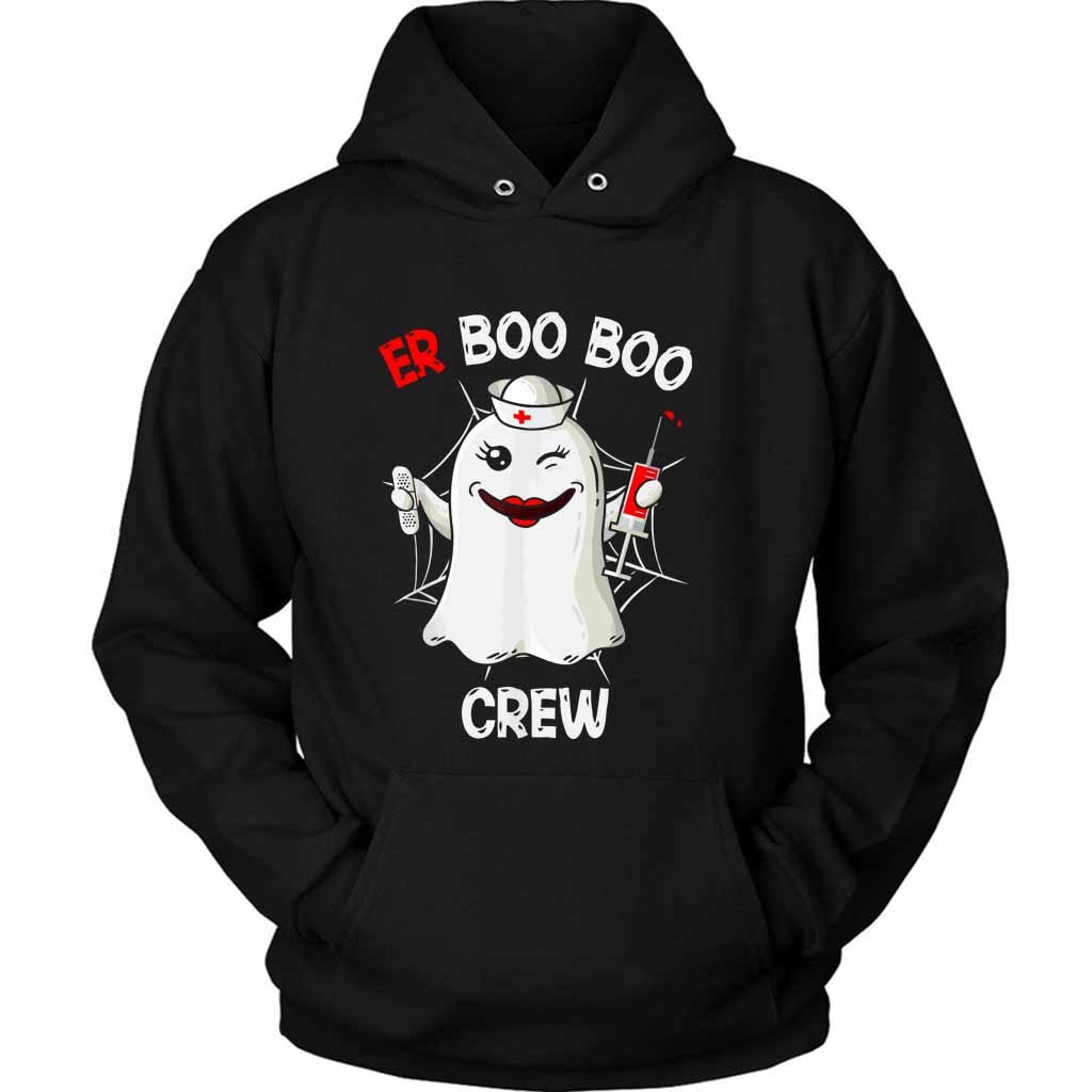 Women Er Boo Boo Crew Nursing Halloween Nurse Unisex Hoodie