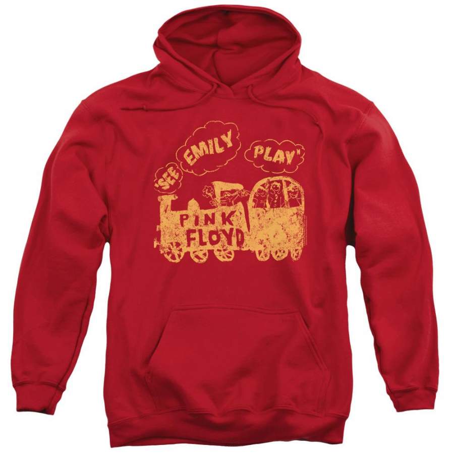 Pink Floyd See Emily Play Mens Hoodie Red T-Shirt