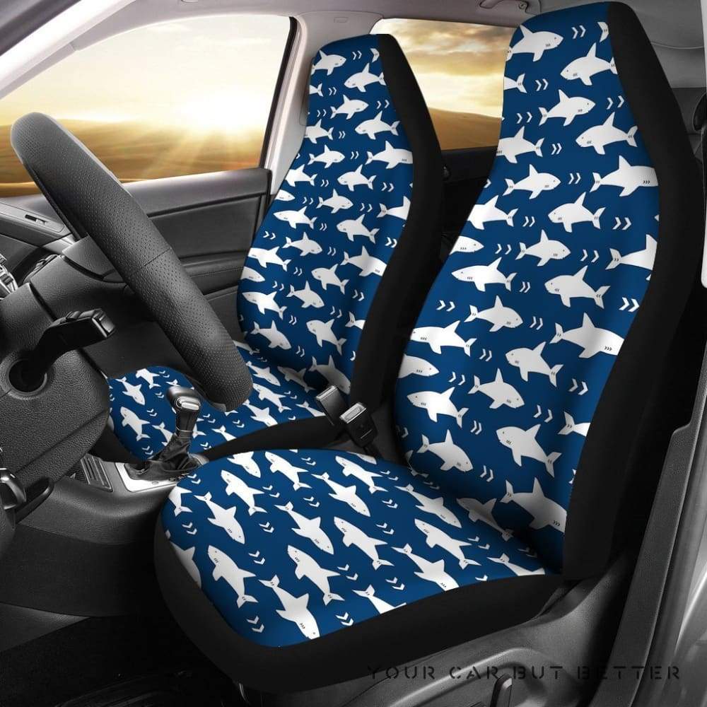 Shark Pattern Navy Shark Car Seat Covers Lt04 205621