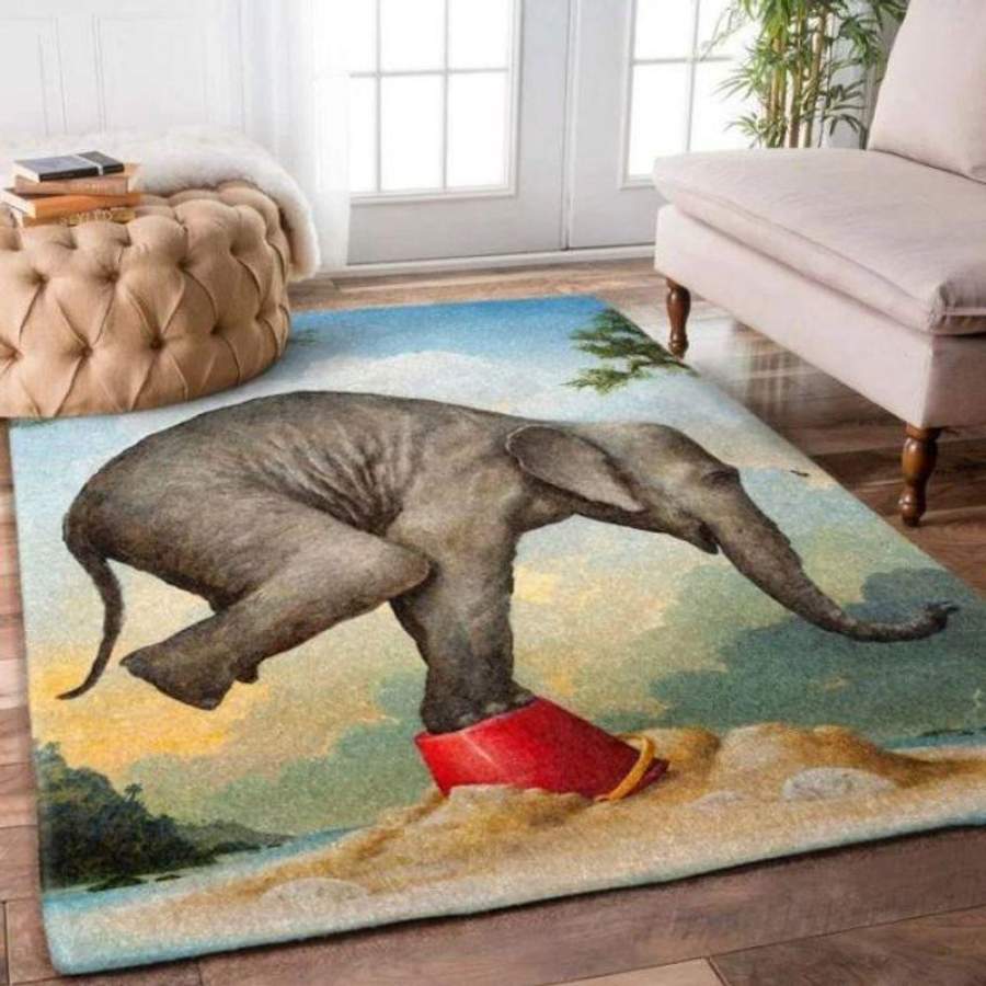 Great Ability Elephant Rectangle Rug 26