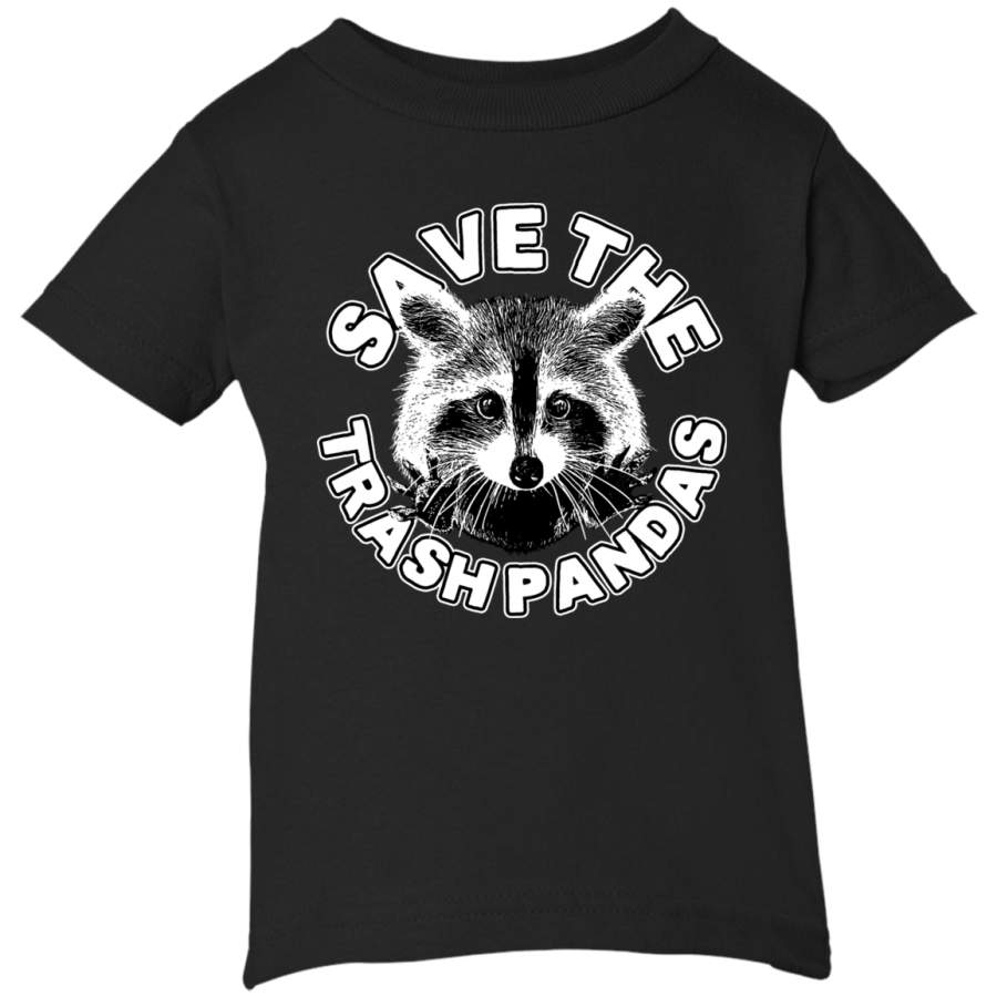 AGR Save the Trash Pandas Raccoon Animal T-shirt Infant Short Sleeve T-Shirt