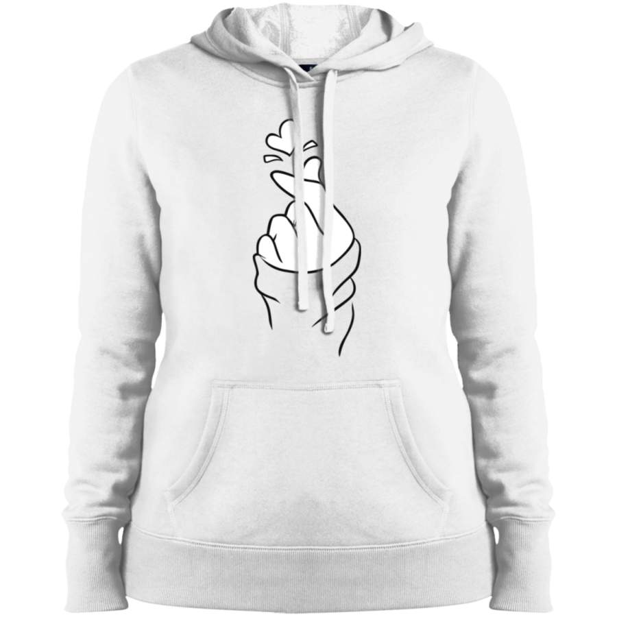 AGR Cute Heart_ Ladies’ Pullover Hooded Sweatshirt