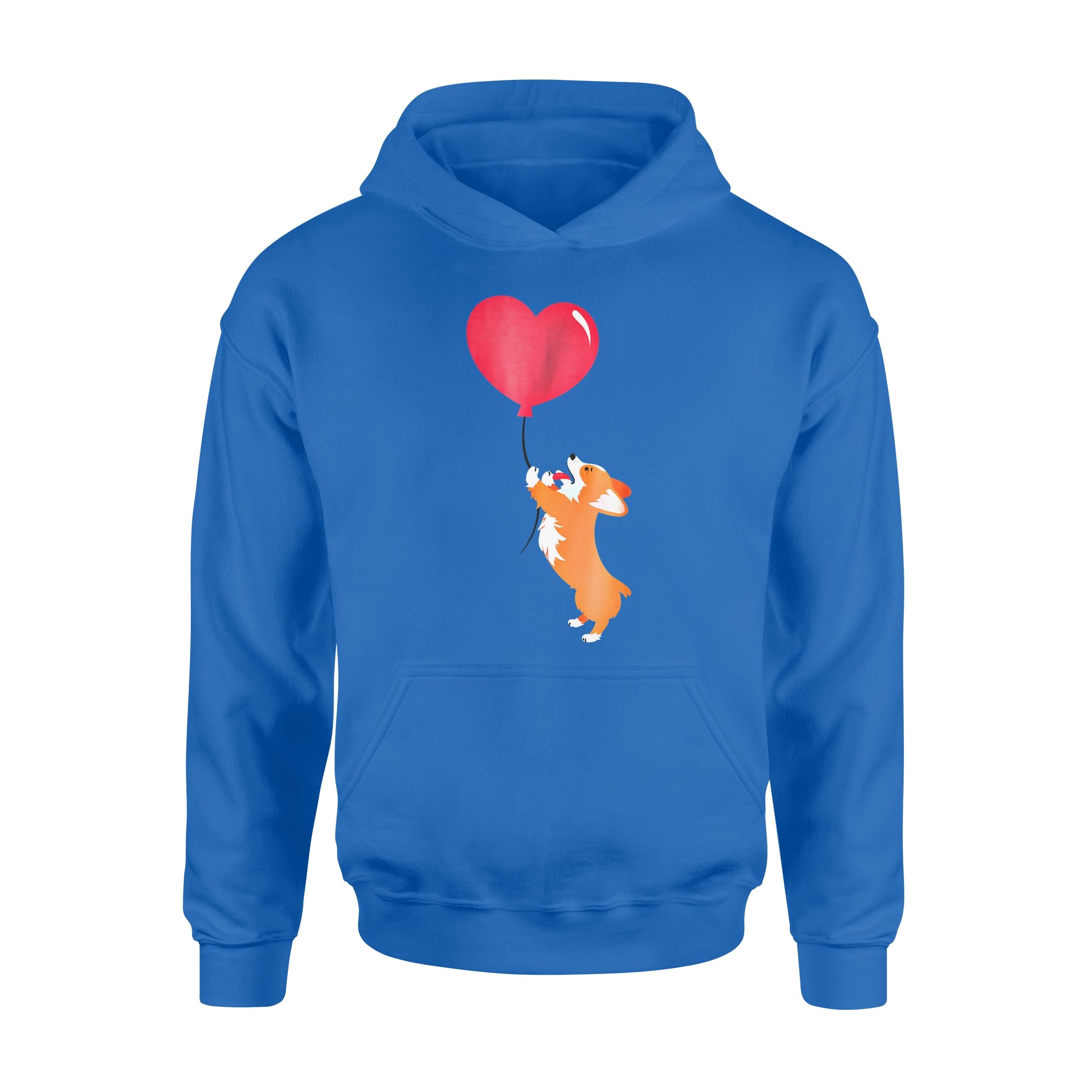 Dog gift idea Little Corgi Puppy Holding A Valentines Balloo For You T-Shirt – Standard Hoodie