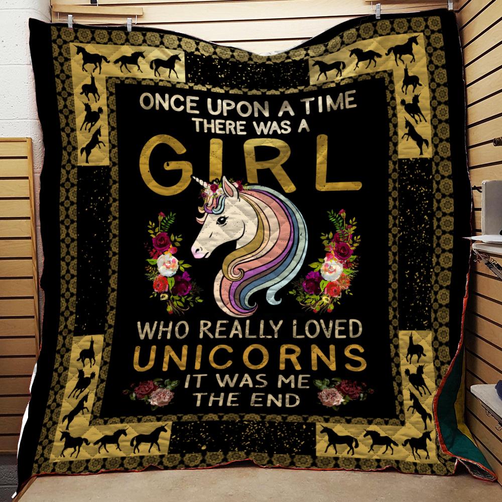 Unicorn Girl Quilt Blanket