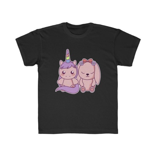 Cute Baby Unicorn And Baby Bunny – Kids Tee