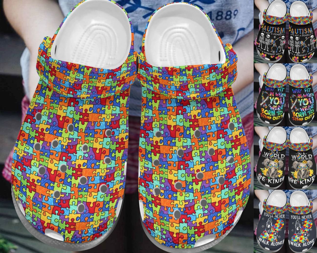 Autism Personalize Clog, Custom Name, Text, Fashion Style For Women, Men, Kid, Print 3D Love Autism