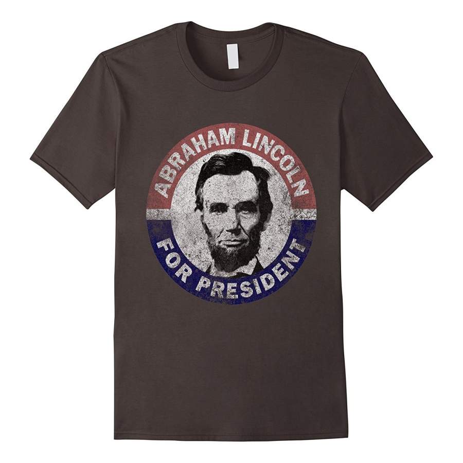 Men’S Summer Fashion T-Shirt Abraham Abe Lincoln For President Vintage T-Shirt Men’S Funny T-Shirt