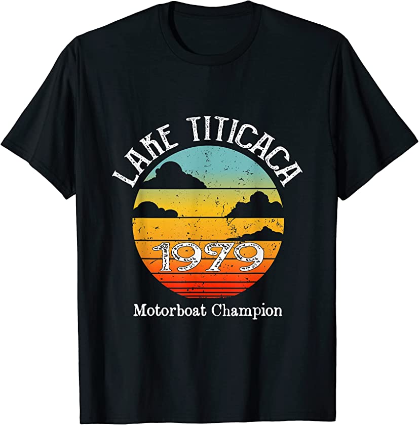 Boating Shirt Vintage, 1979 Lake Titicaca Motorboat Champion T-Shirt