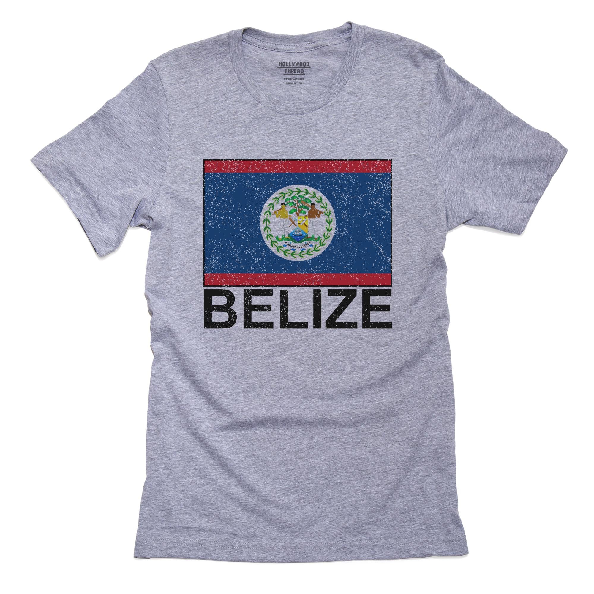 Belize Flag – Special Vintage Edition T-Shirt, Framed Print, Pillow, Golf Towel