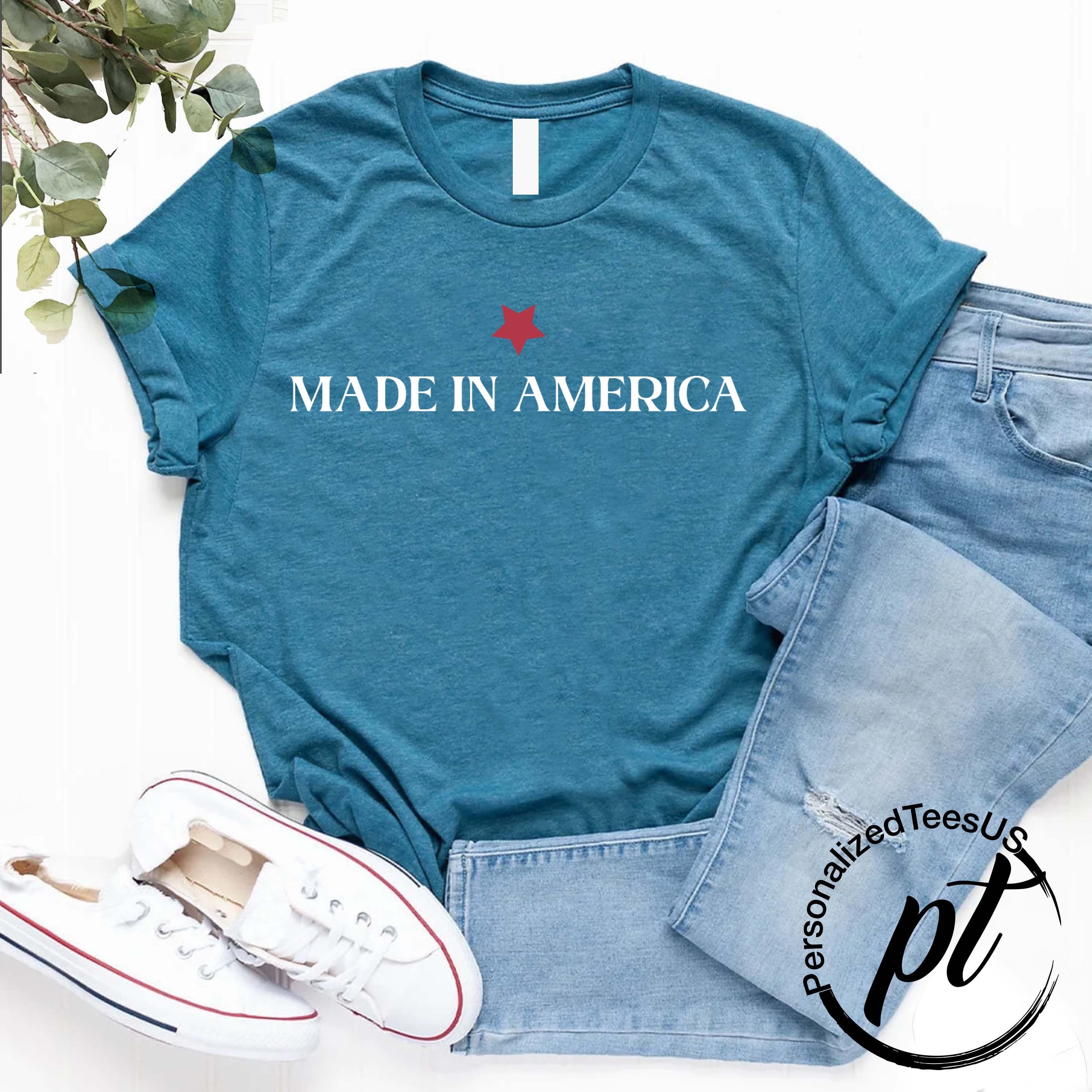 Made In America T-Shirt,Vintage Patriotic Tee,4th of July Shirt, Independence Day Shirt,Patriotic Shirt,Memorial Day Tee,USA Flag Shirt