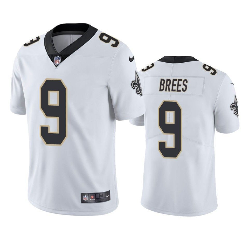 New Orleans Saints Drew Brees White Vapor Limited 3D Jersey