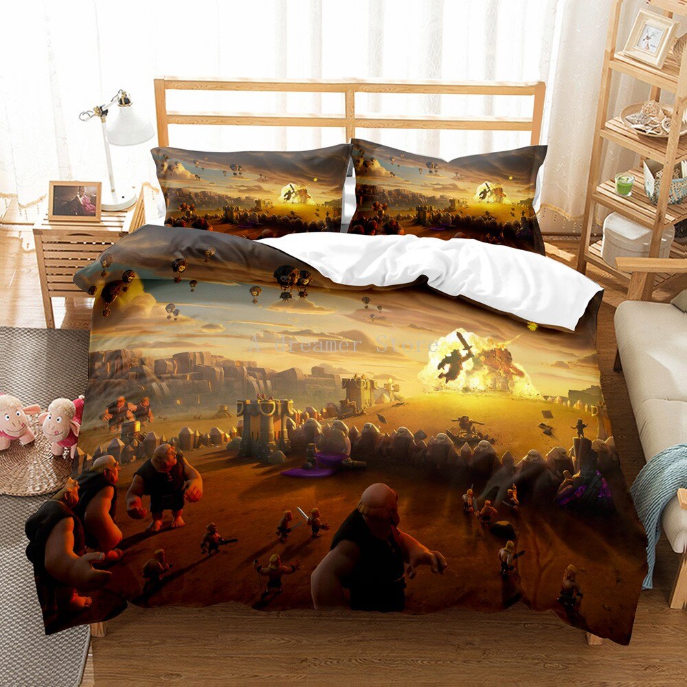 3D Cartoon Duvet Cover For Home Decor Bedspread Polyester Soft Cute Bedding Set With Pillowcase Bedclothes