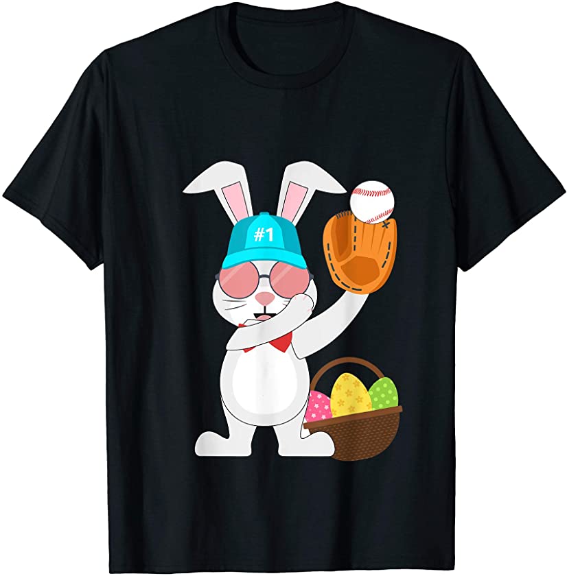 Baseball Rabbit Easter Bunny 2020 for Kids Youth Boys Girls T-Shirt