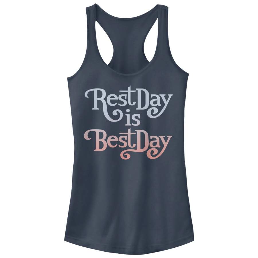 CHIN UP Junior’s Rest Day is Best Day  Racerback Tank