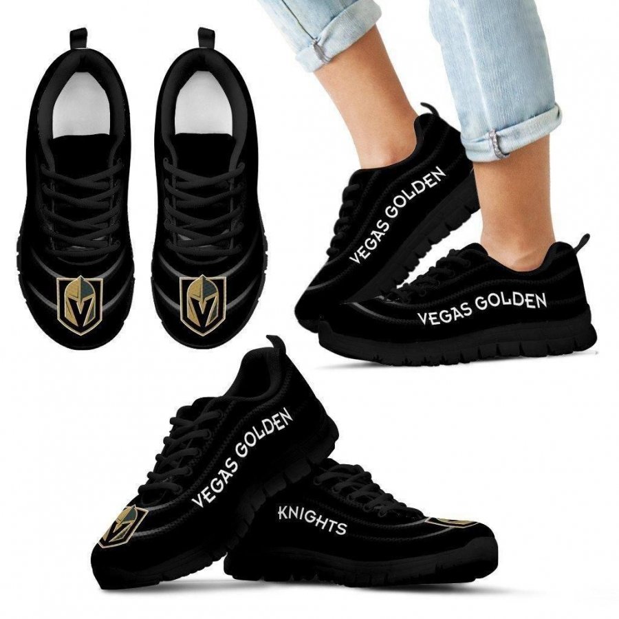 Wave Red Floating Pattern Vegas Golden Knights Sneakers #780