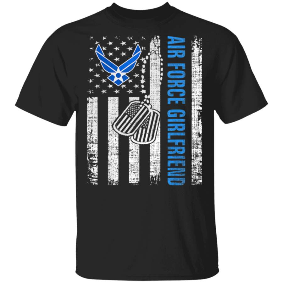 Vintage Air Force Girlfriend American Flag Veteran Day Gift TShirt