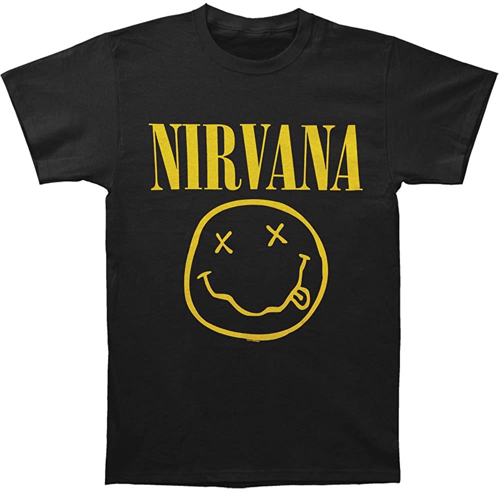 Nirvana Smile Logo Mens T Shirt Black Sale