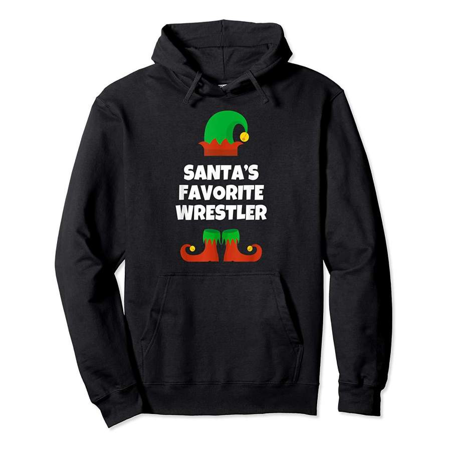 Santa’s Favorite Wrestler Christmas Gift Wrestling Hoodie