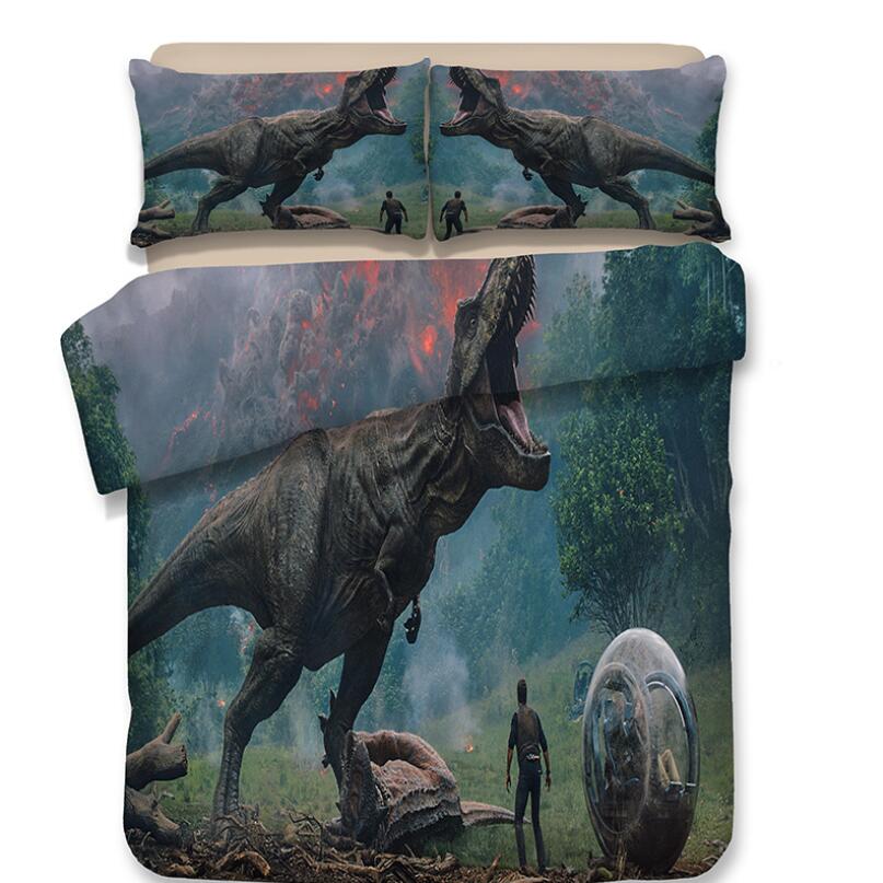 3D Dinosaur Print Bedding Set Duvet Covers Pillowcases Sets Bedclothes Bed 09