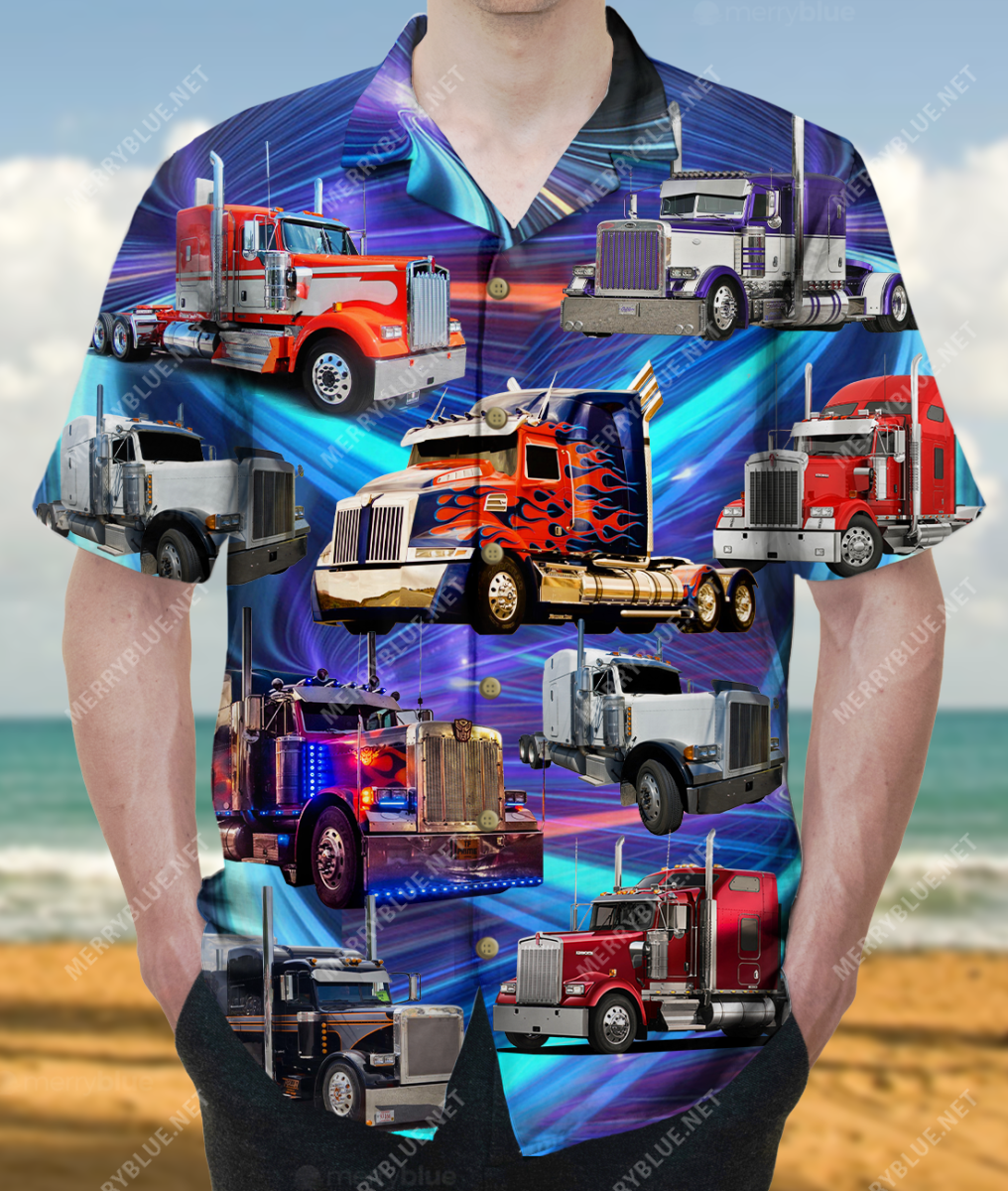 Not All Heroes Wear Capes Some Drive A Semi Unisex Hawaii Shirt Ha111190