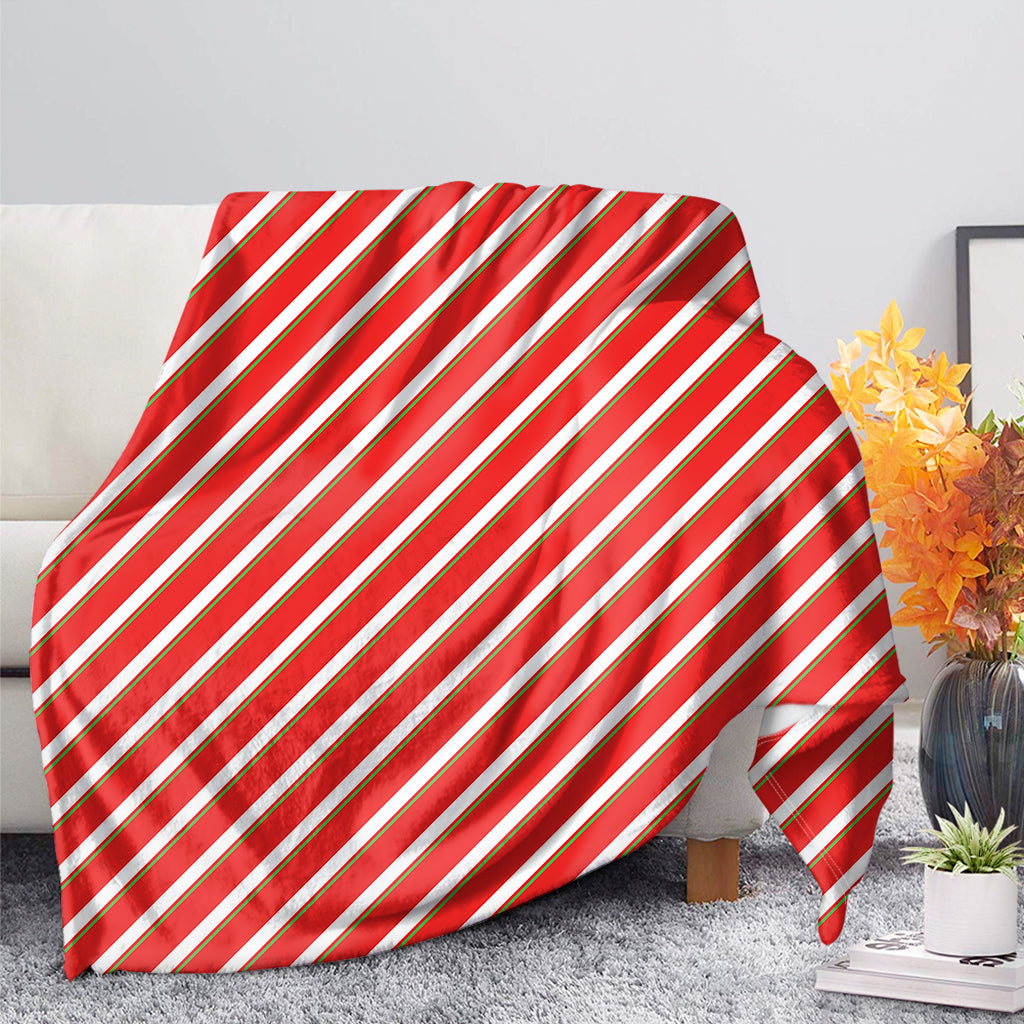 Candy Cane Stripe Pattern Print Blanket