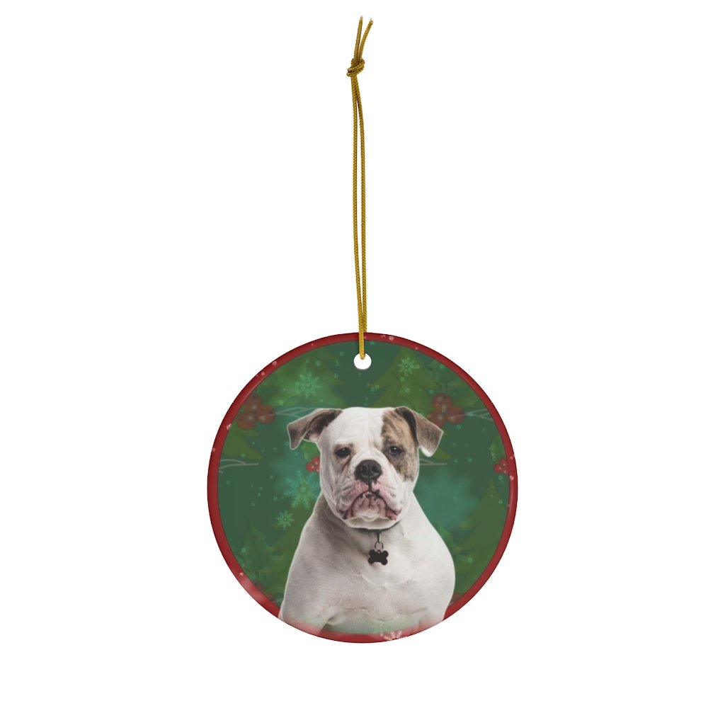 American Bulldog Design Ceramic Christmas Ornaments – Jillnjacks Exclusive