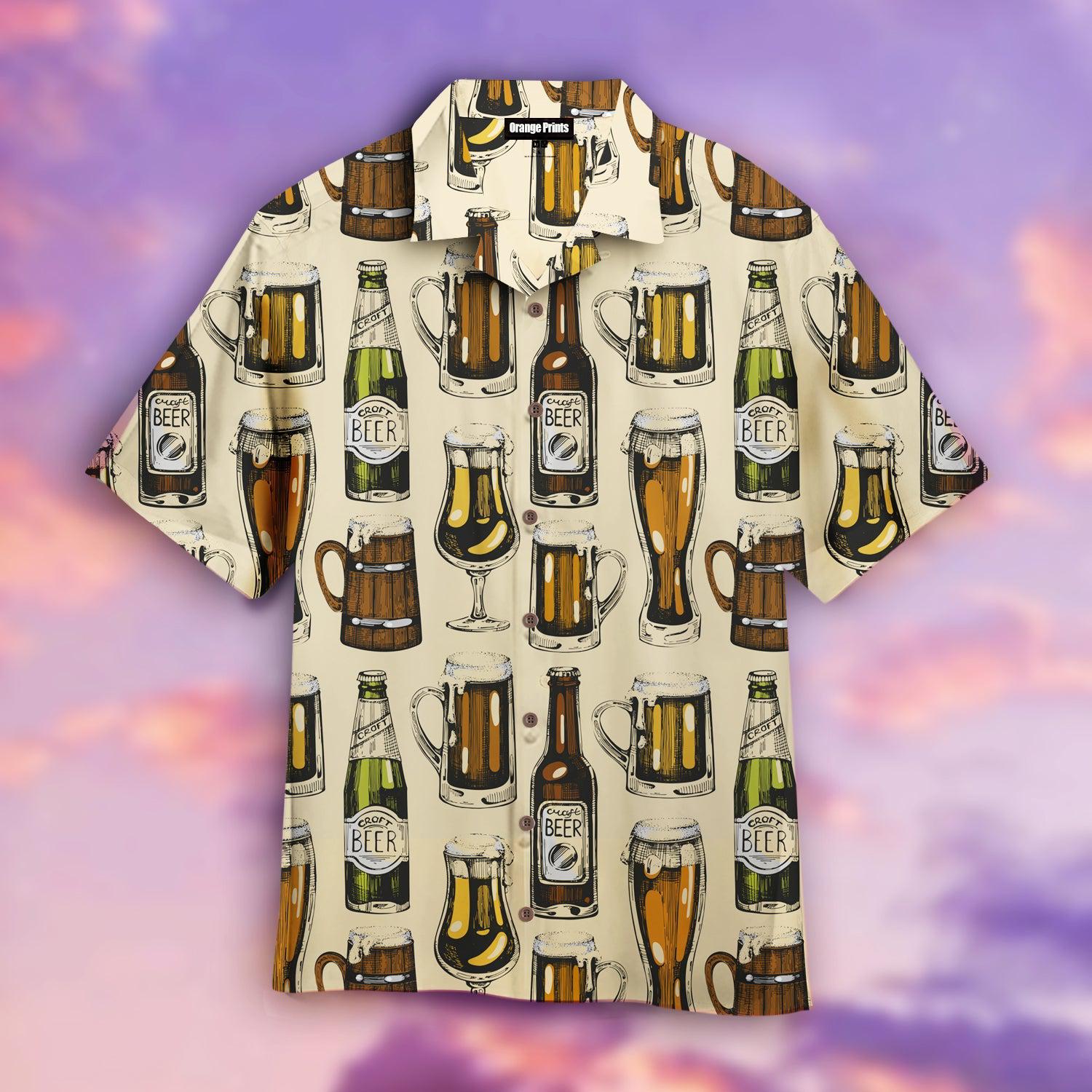 Craft Beer Pattern Hawaii Shirt For Men Women Ha109206