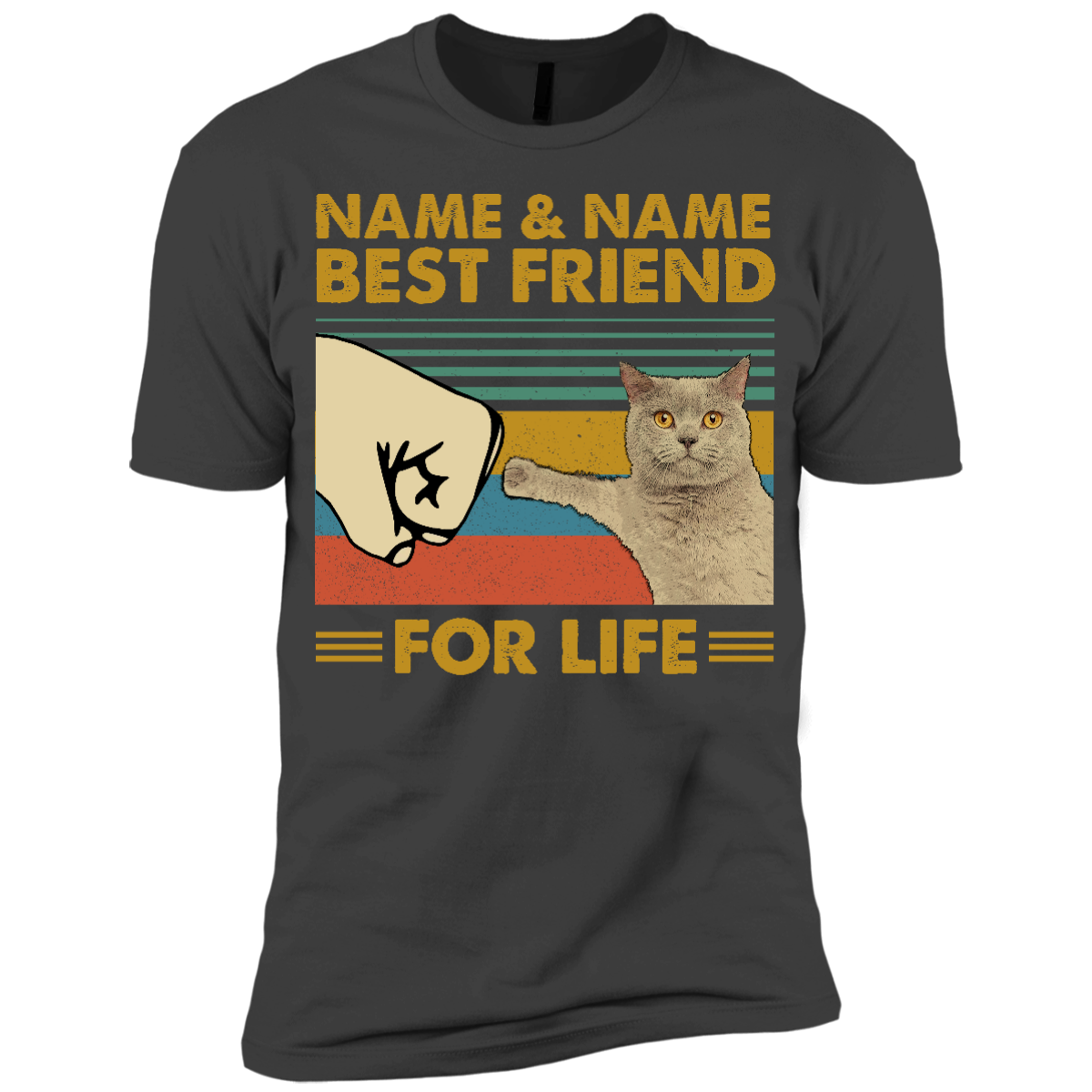 Personalized – Best Friend For Life British Shorthair Premium Short Sleeve T-Shirt