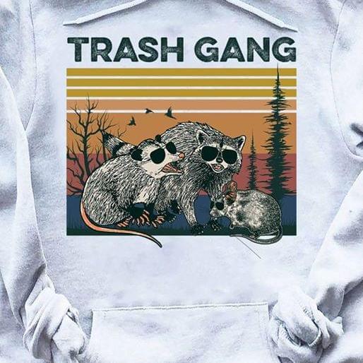 Retro Trash Gang Animal Graphic Unisex T-shirt Hoodie All Color Plus Size Up To S-5xl