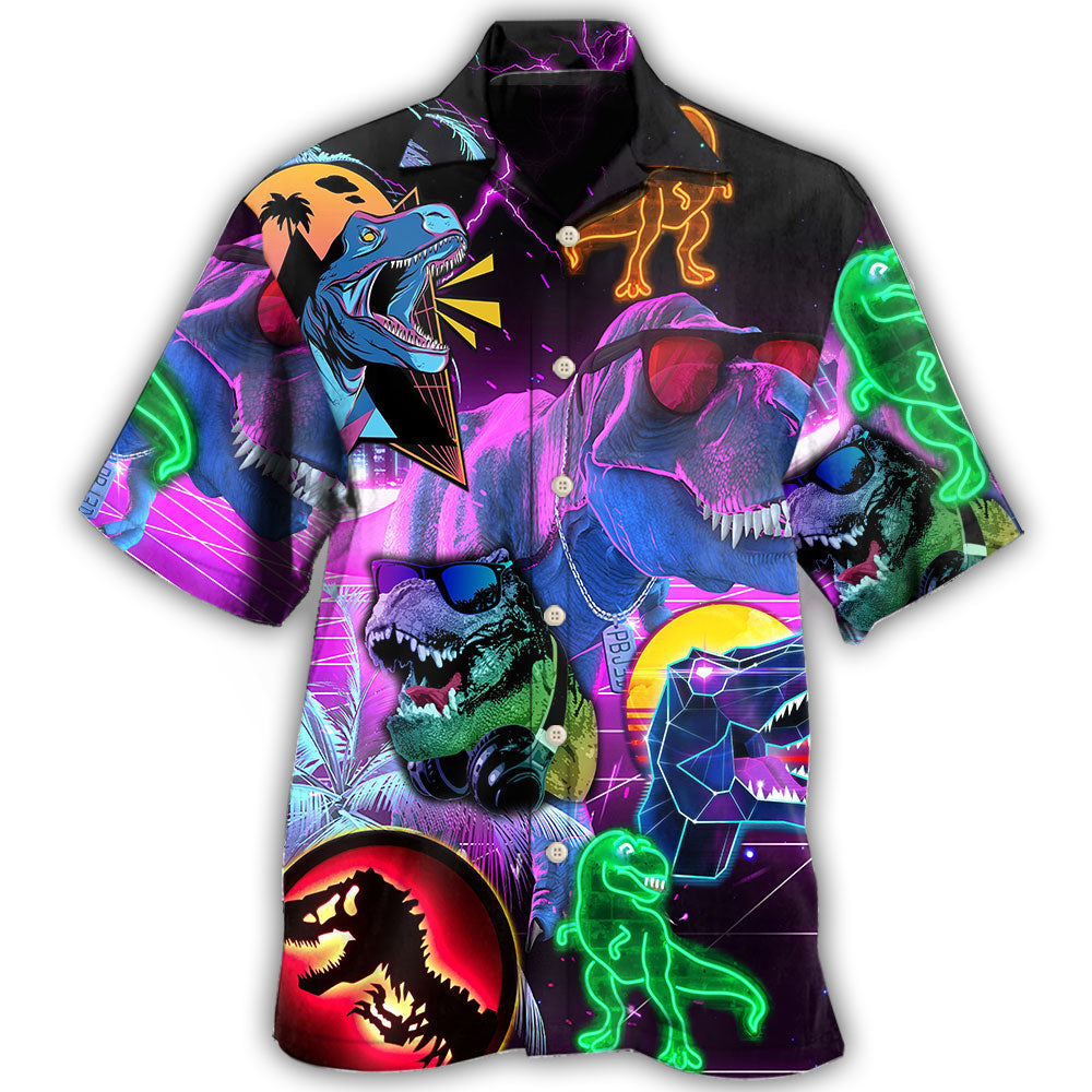 Dinosaur Neon Art Hawaii Shirt Ha77112