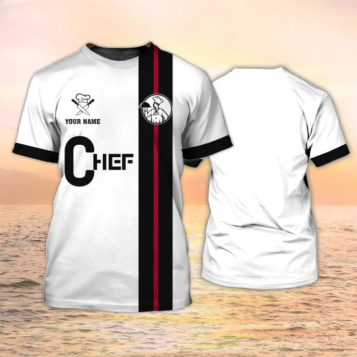 Custom Chef Shirt, Cook Tshirt, Chef Uniform Special Master Chef Design On 3D Tee Shirt