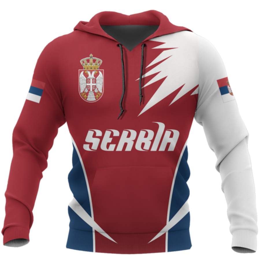 Serbia Active Hoodie ZIPNNK 036