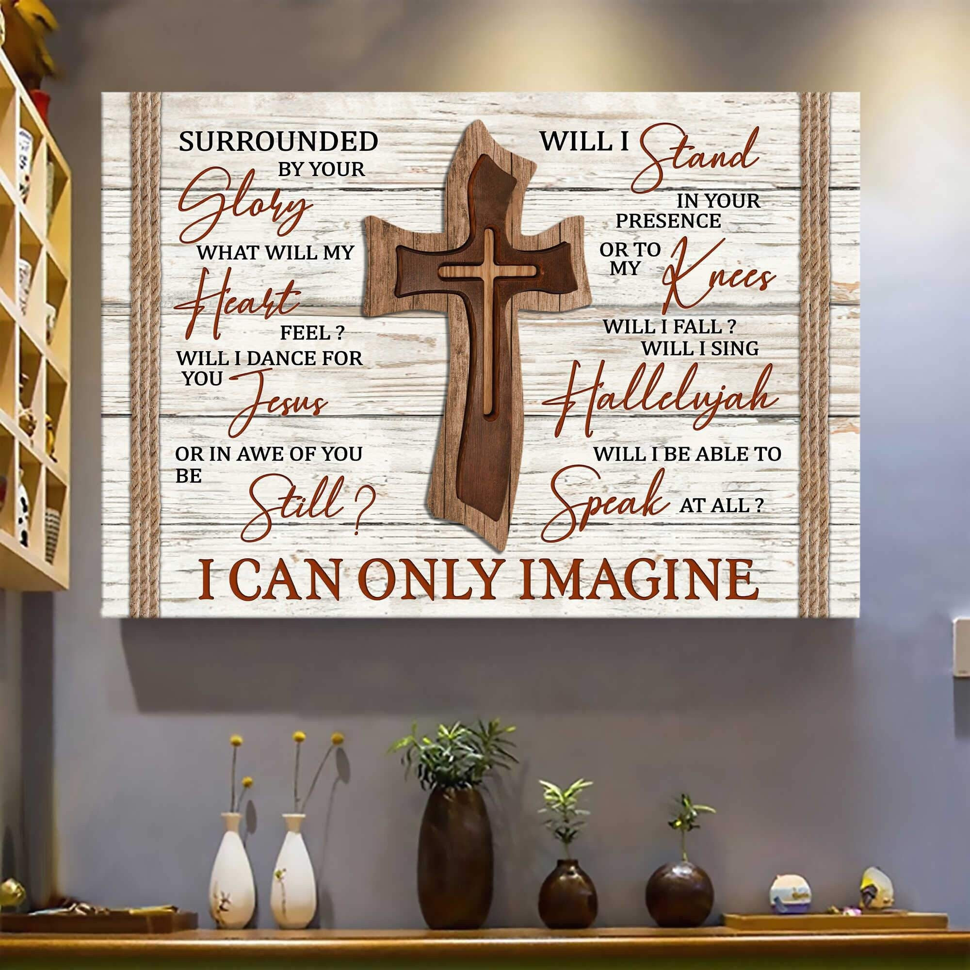 I Can Only Imagine – Cross Canvas Wall Art – Jesus Canvas, | Wall Dcor | Thanksgiving, Christmas Gift, Faith Canvas, Wall Art