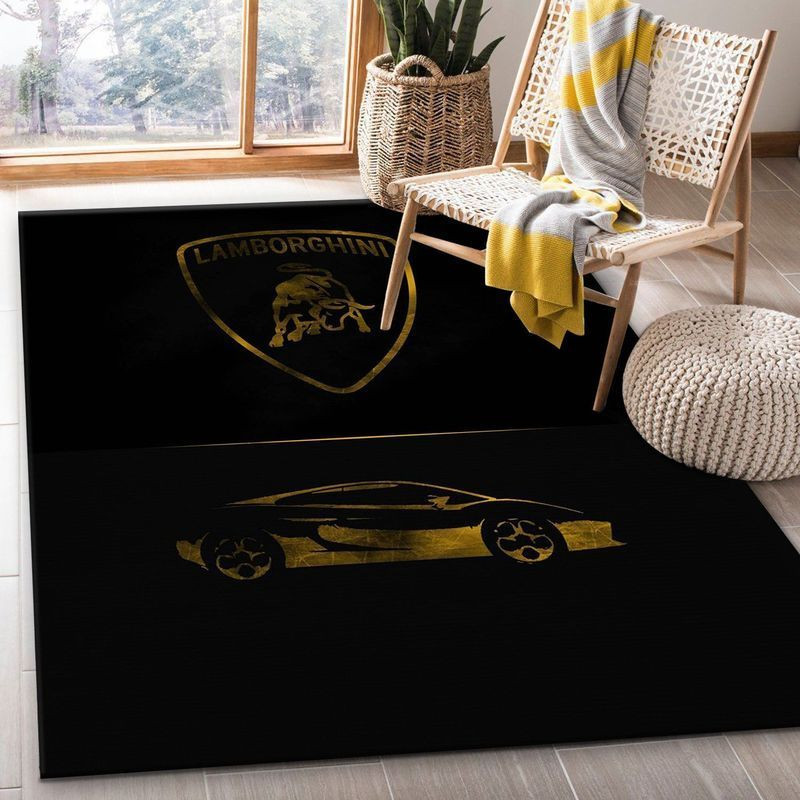 Lamborghini Logo V Area Rug Living Room Rug Home Decor Floor Decor