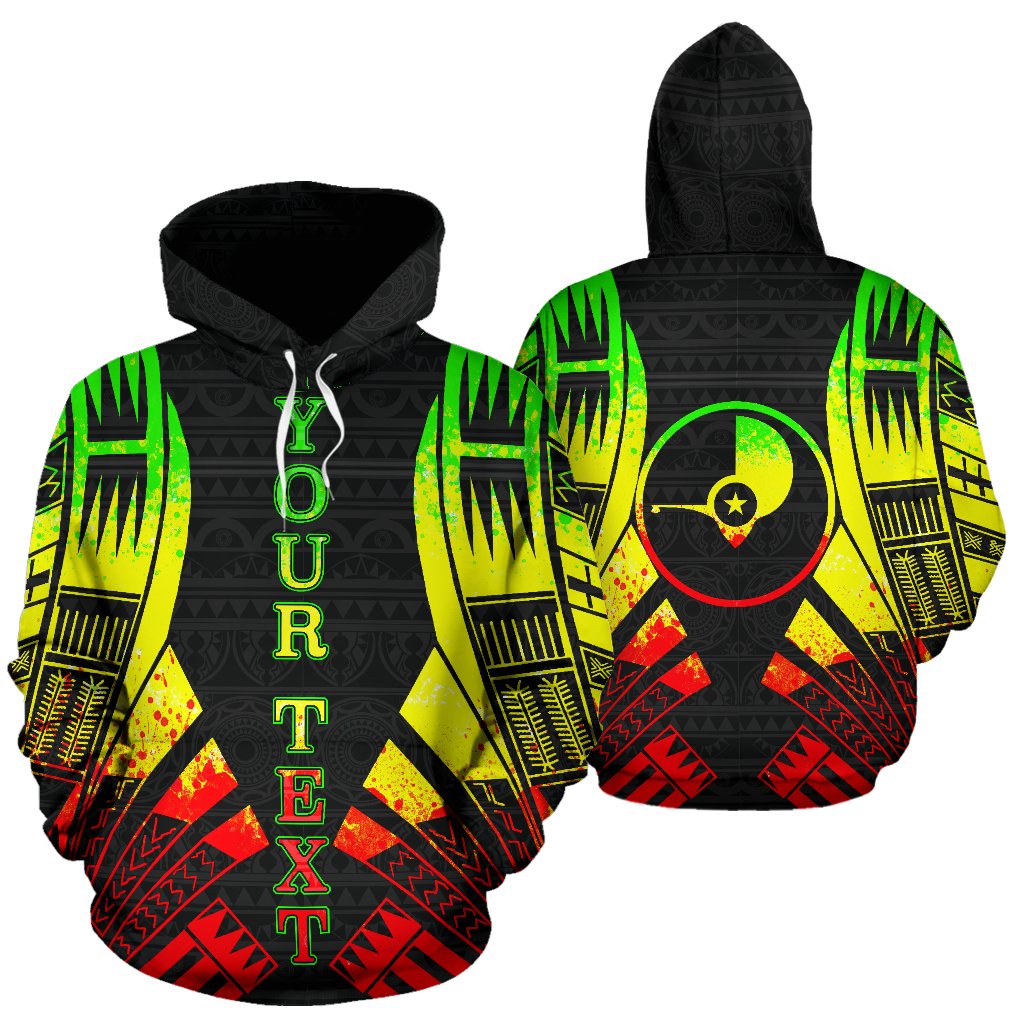 Yap All Over Custom Personalised Hoodie – Reggae Tattoo Style – BN01