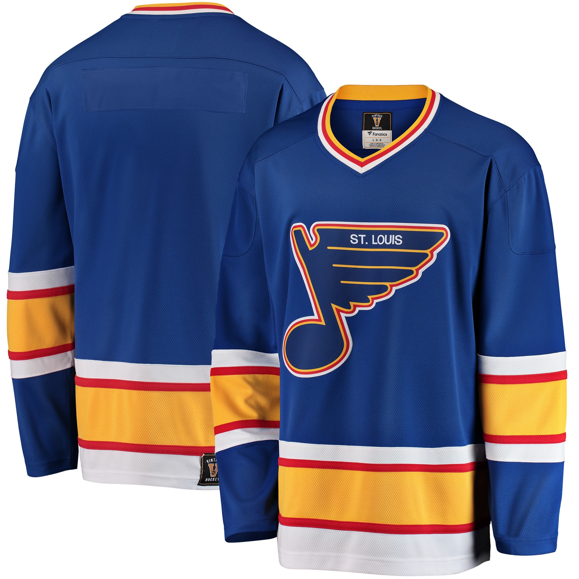 Men's St. Louis Blues Blue Premier Breakaway Heritage Blank Jersey