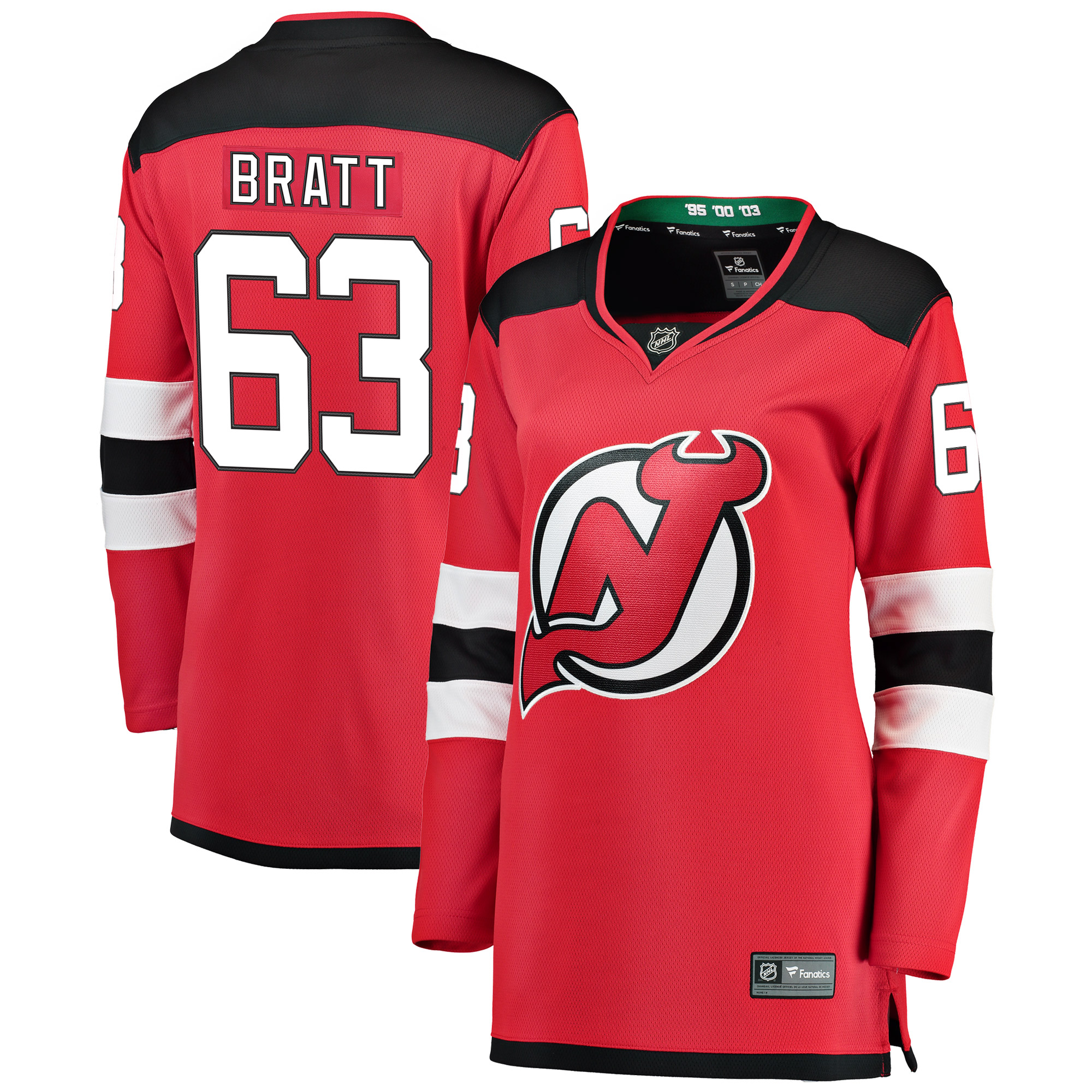 Women's New Jersey Devils Jesper Bratt Red Breakaway Player Jersey