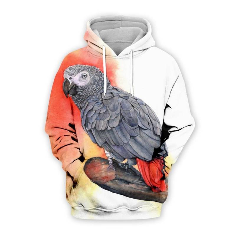 Animal Parrot Art colorful Unisex Tracksuit casual new fashion Sweatshirts