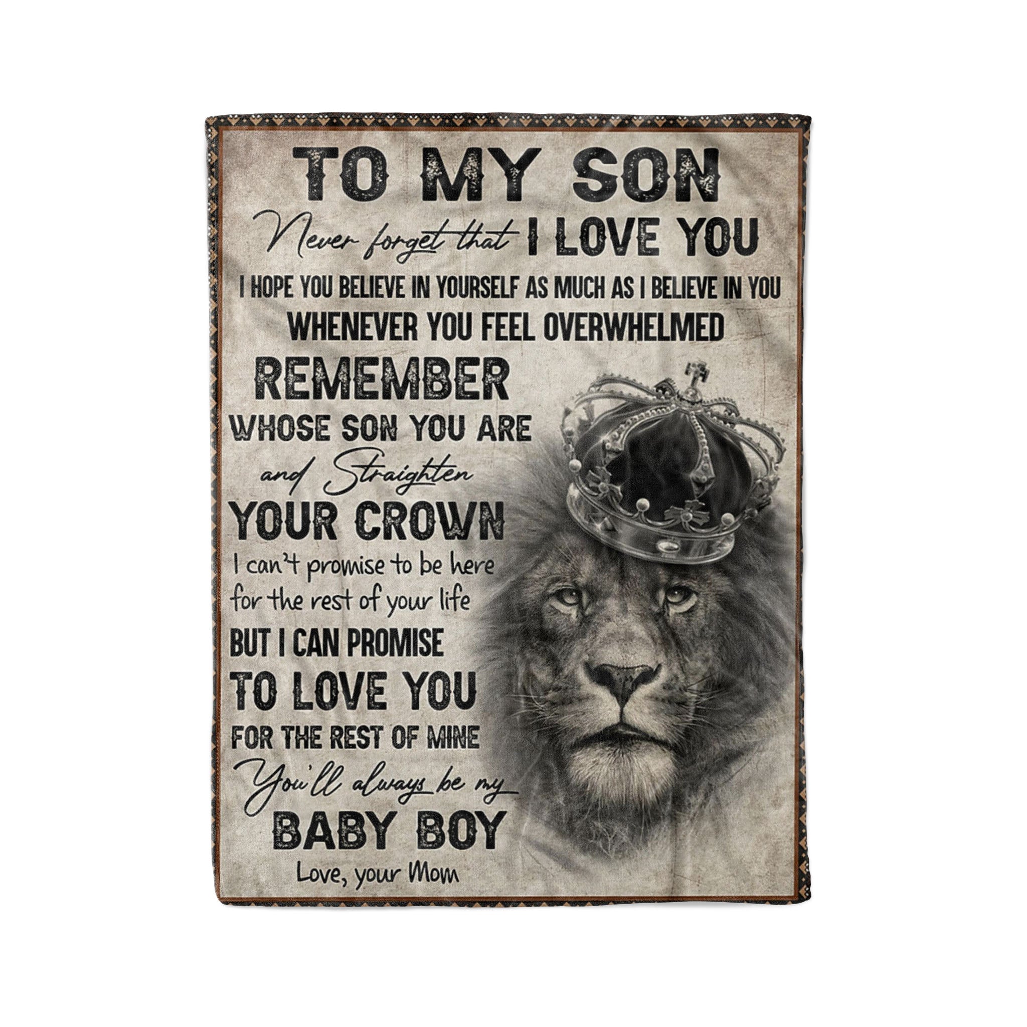 To My Son Lion – Fleece Blanket