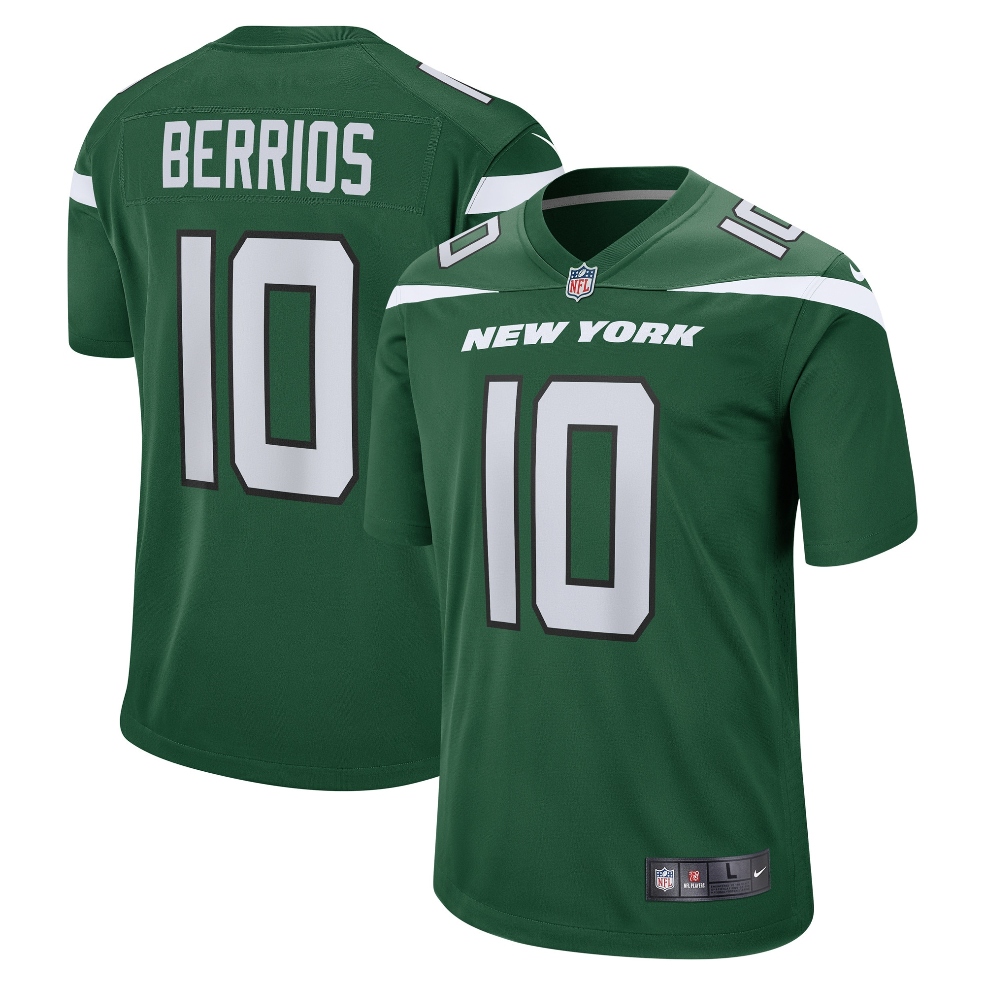 Braxton Berrios New York Jets Game Jersey – Gotham Green NFL