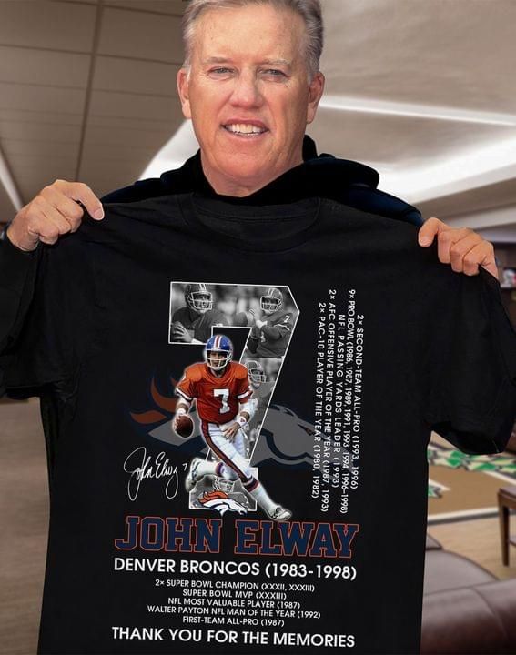 Denver broncos john elway signature for fans Tshirt Hoodie Sweater