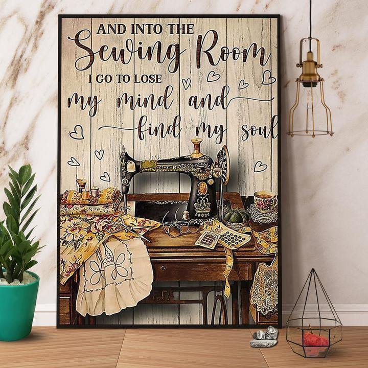 And Into The Sewing Room Find My Soul Paper Gift For Family Home Decor Matte Canvas Canvas Prints