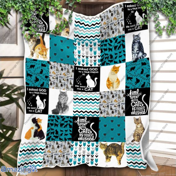 Cat Banket – Time Spent With Cats Is Never Wasted Blanket