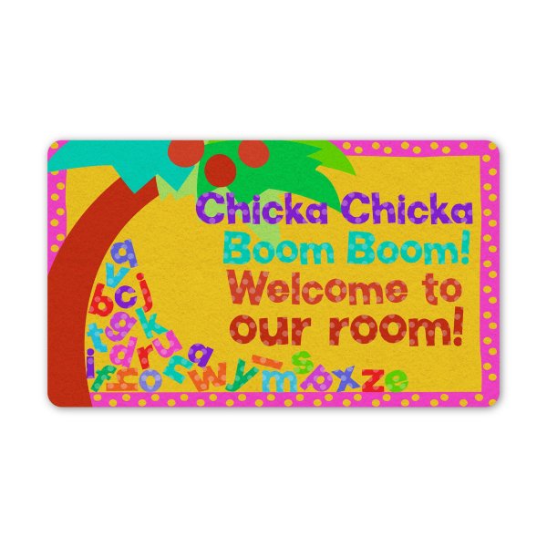 Chicka Chicka Boom Boom Welcome To Our Room All Over Printed Doormat, Classroom Decor